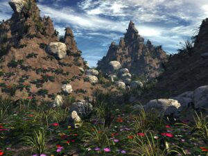 Desert Flowers art work by Solitaire Parke